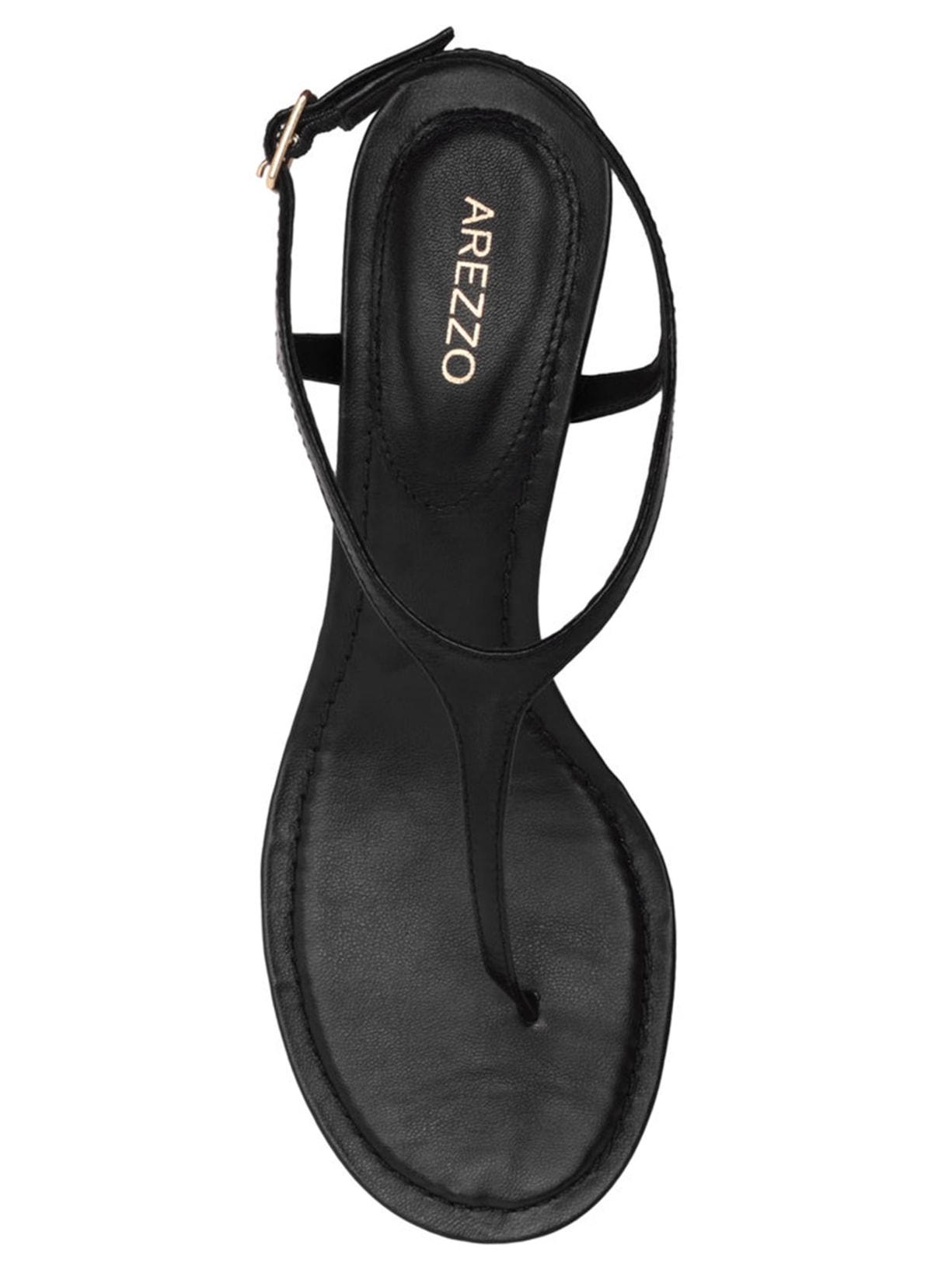 Sandália Feminina Salto Kitten Tira Thong Preto Arezzo