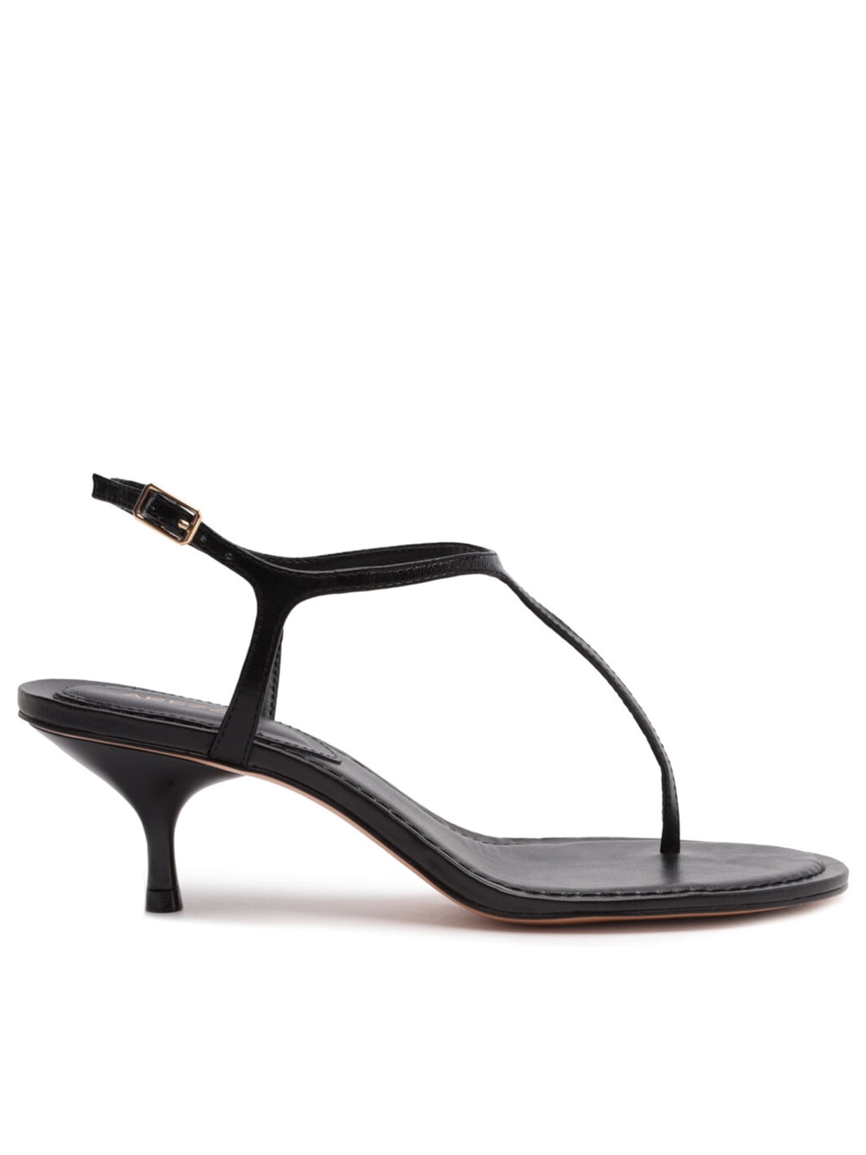 Sandália Feminina Salto Kitten Tira Thong - Preto