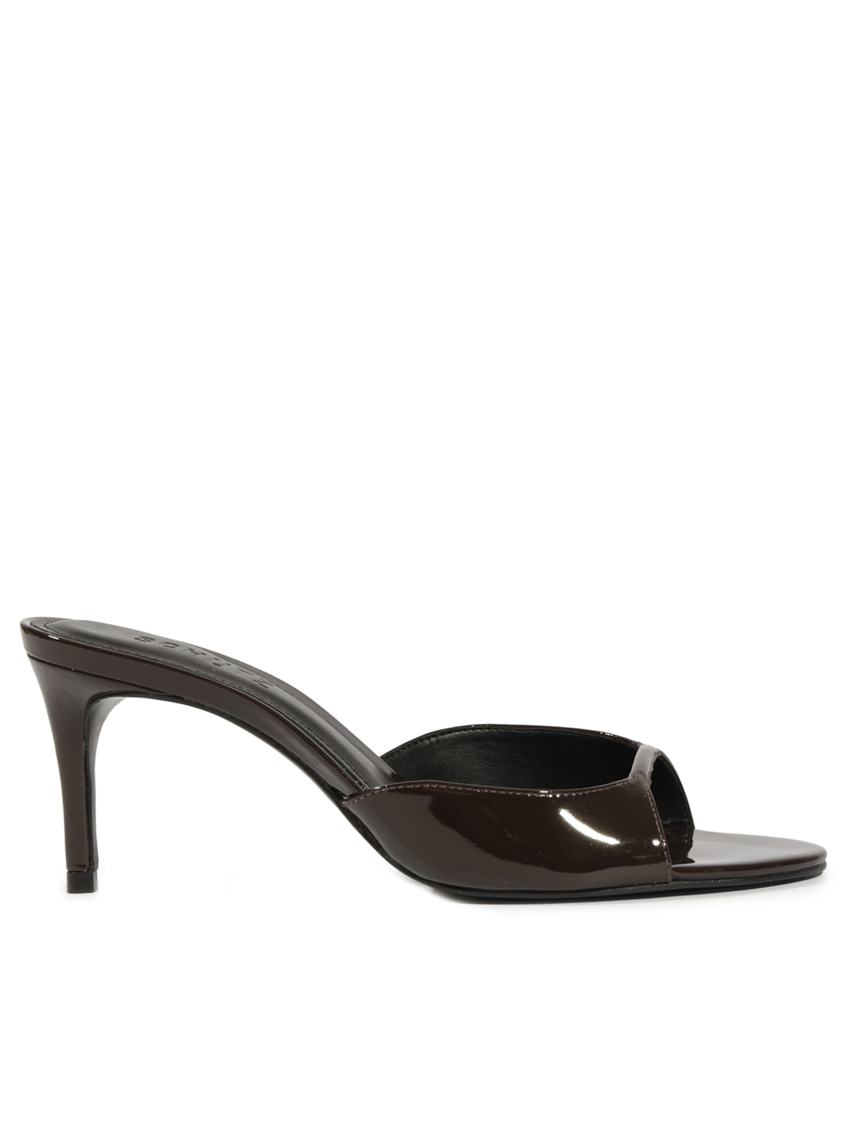 Sandália Feminina Salto Médio - Marrom