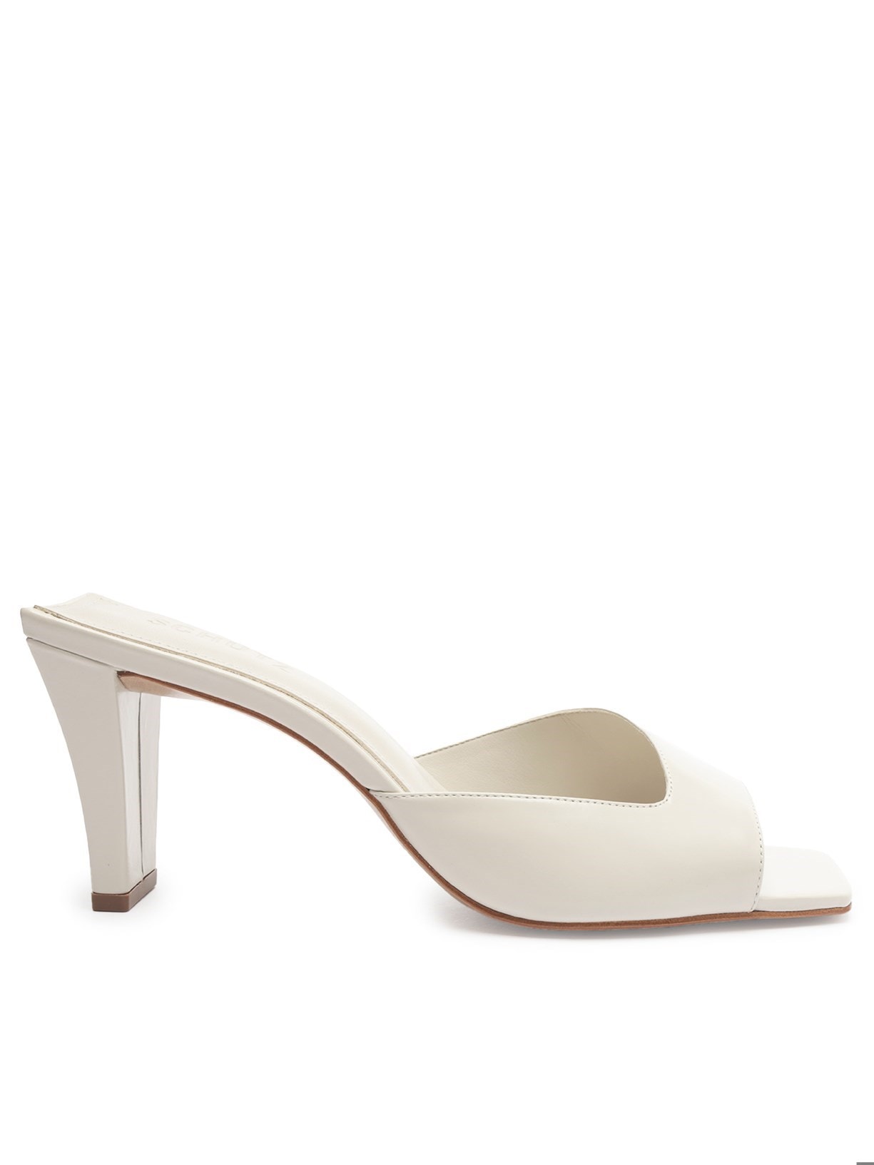 Sandália Feminina Salto Médio - Off White