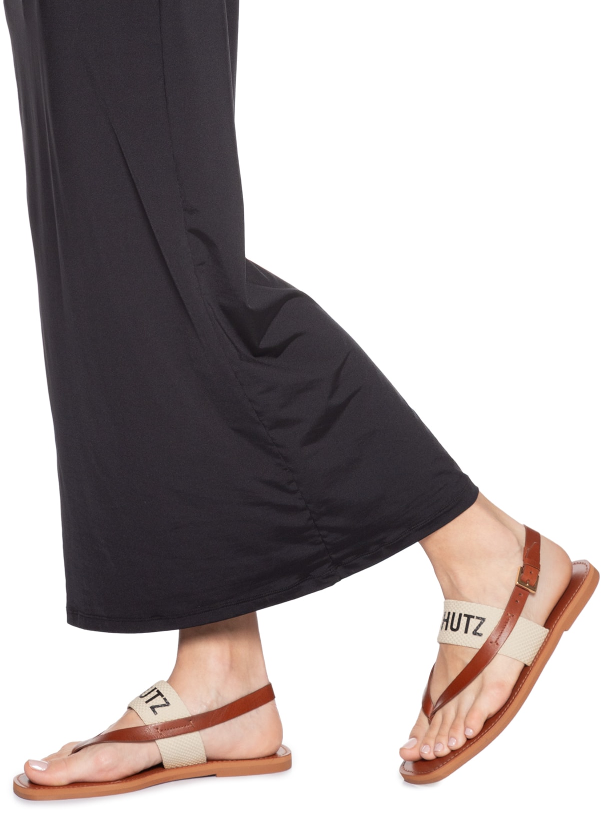 Sandália Feminina Salto Rasteiro Bege Schutz