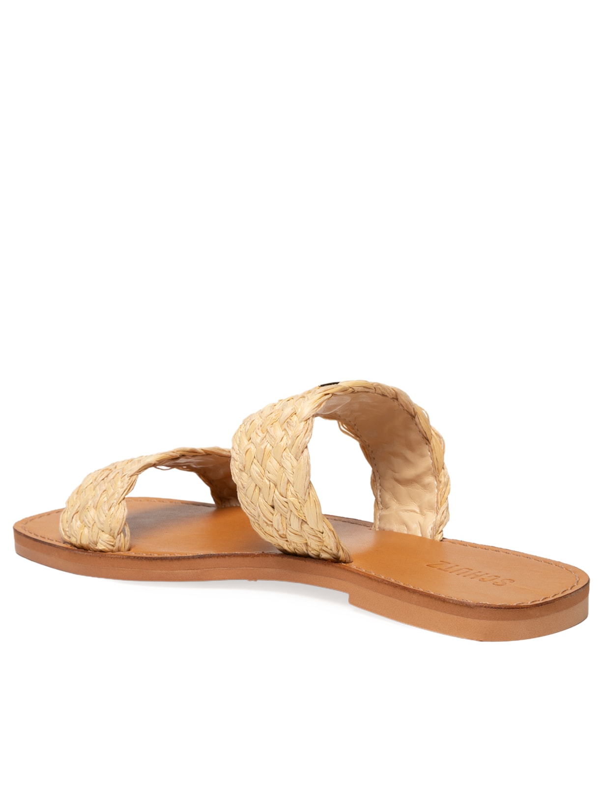 Sandália Feminina Salto Rasteiro Bege Schutz