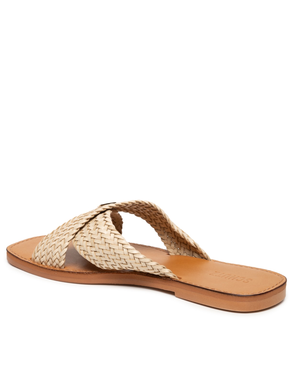 Sandália Feminina Salto Rasteiro Branco Schutz