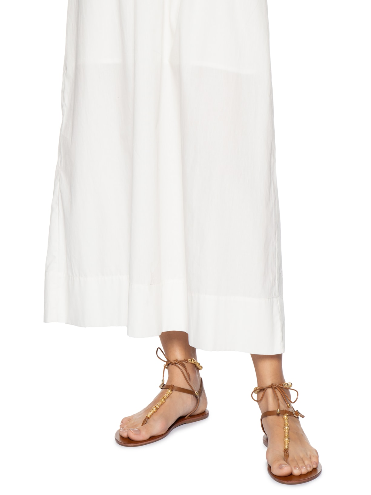 Sandália Feminina Salto Rasteiro Marrom Schutz