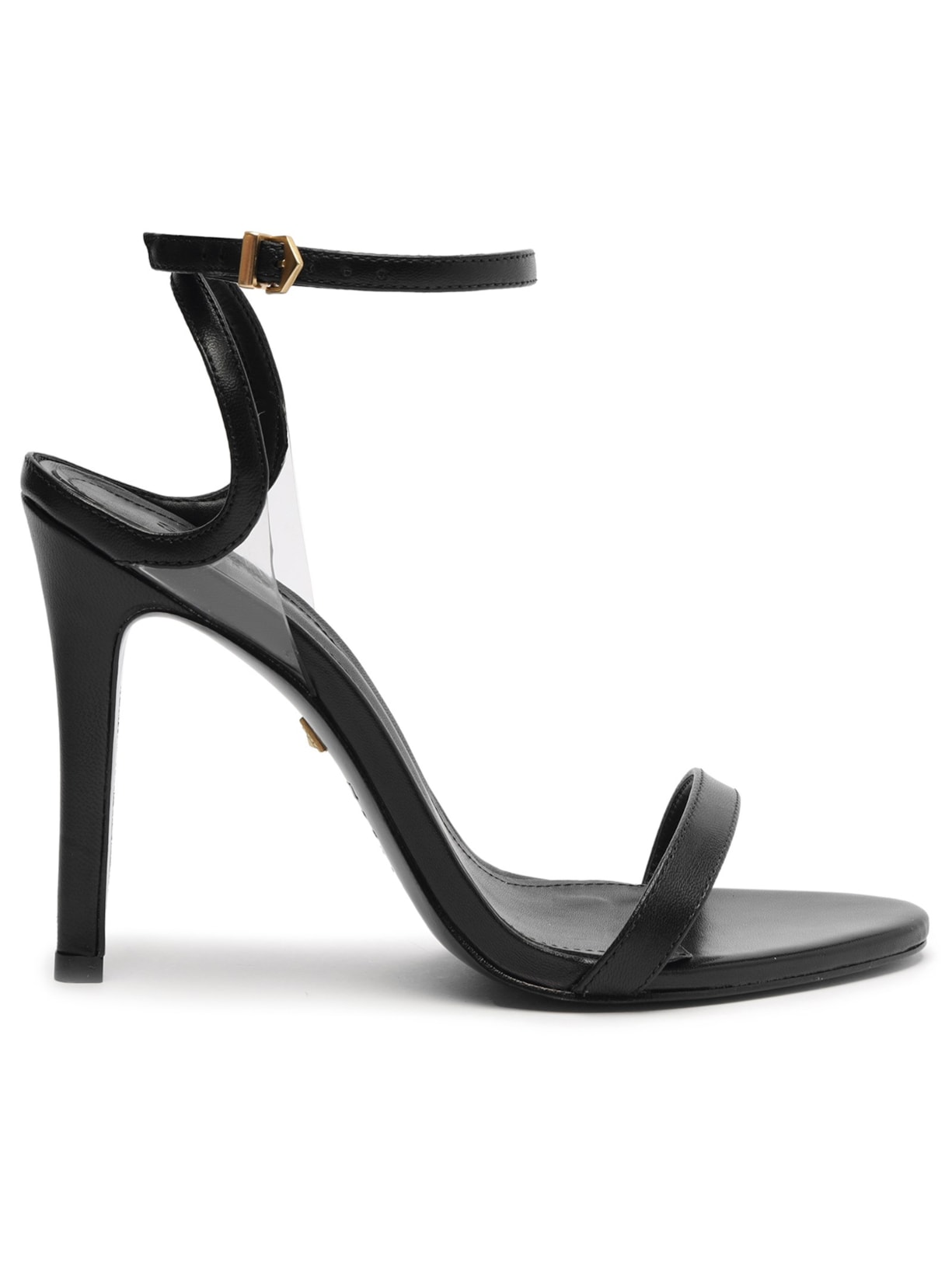 Sandália Feminina Salto Skye High Stiletto Couro - Preto