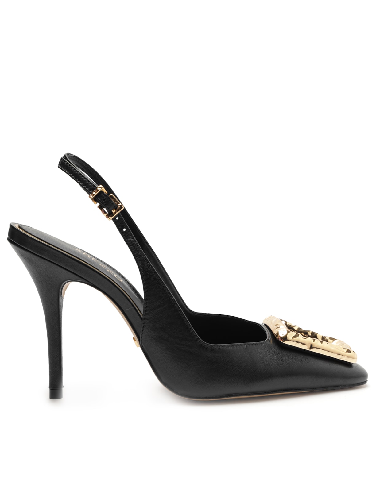 Sandália Feminina Scarpin Salto Alto Kitten - Preto