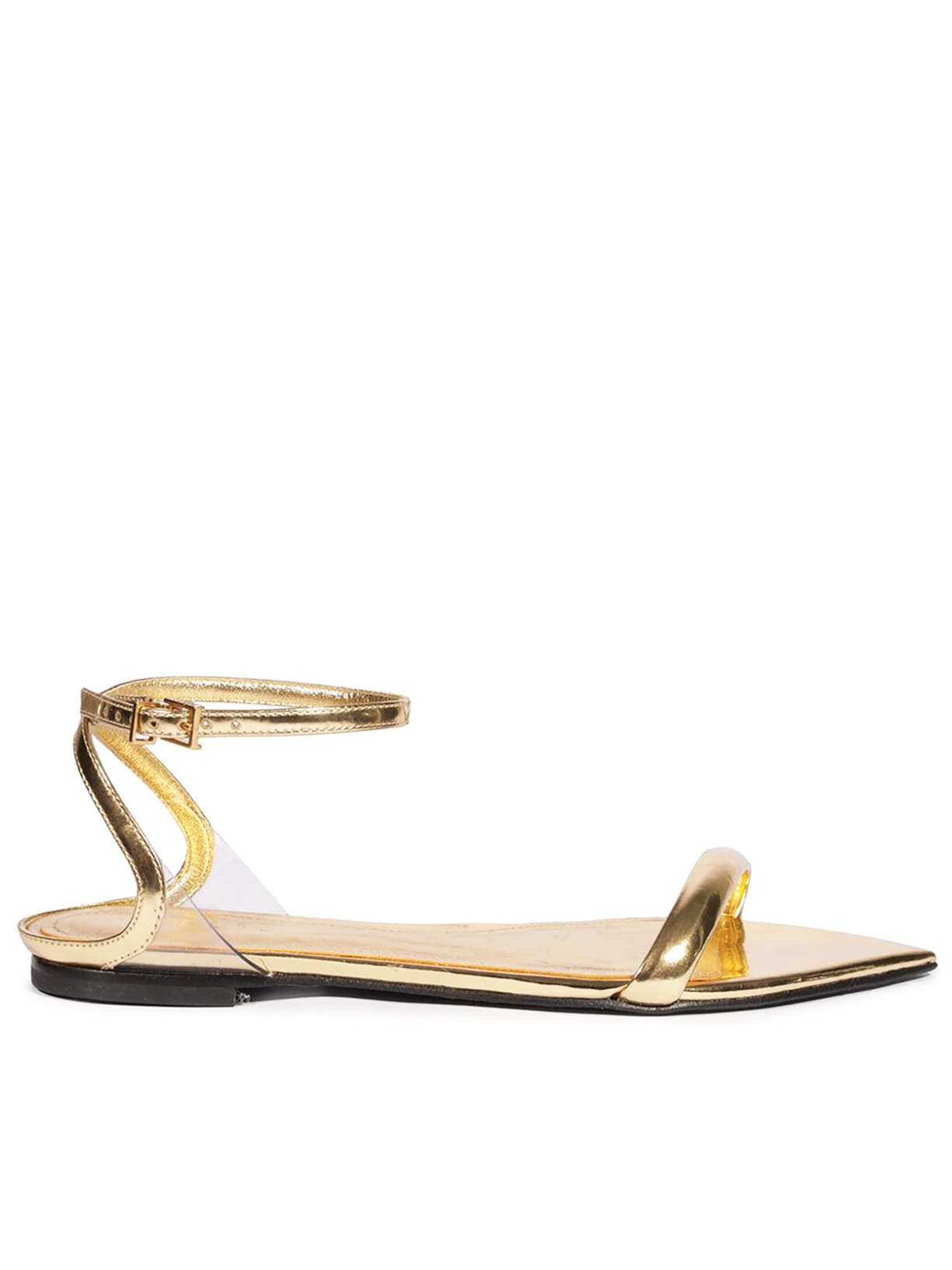 Sandália Feminina Skye Flat Couro - Dourado