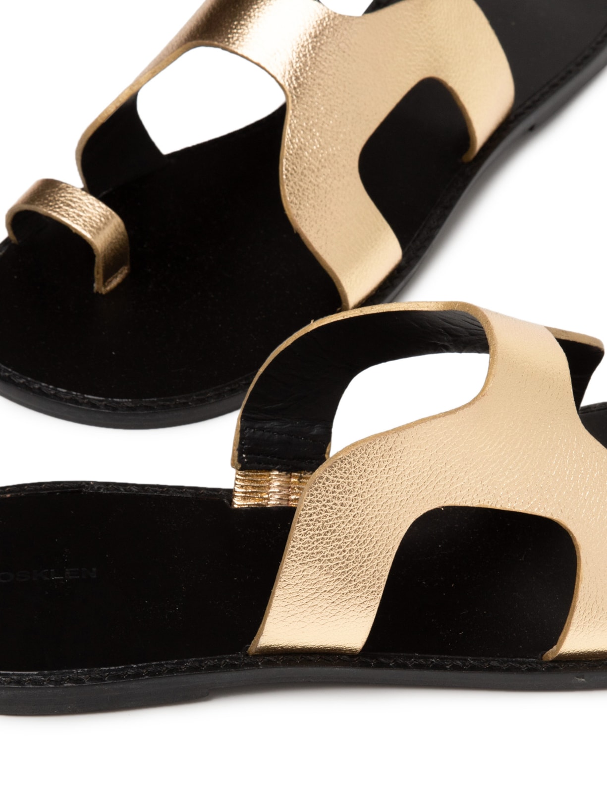 Sandália Feminina Slide Calçadão Dourado Osklen