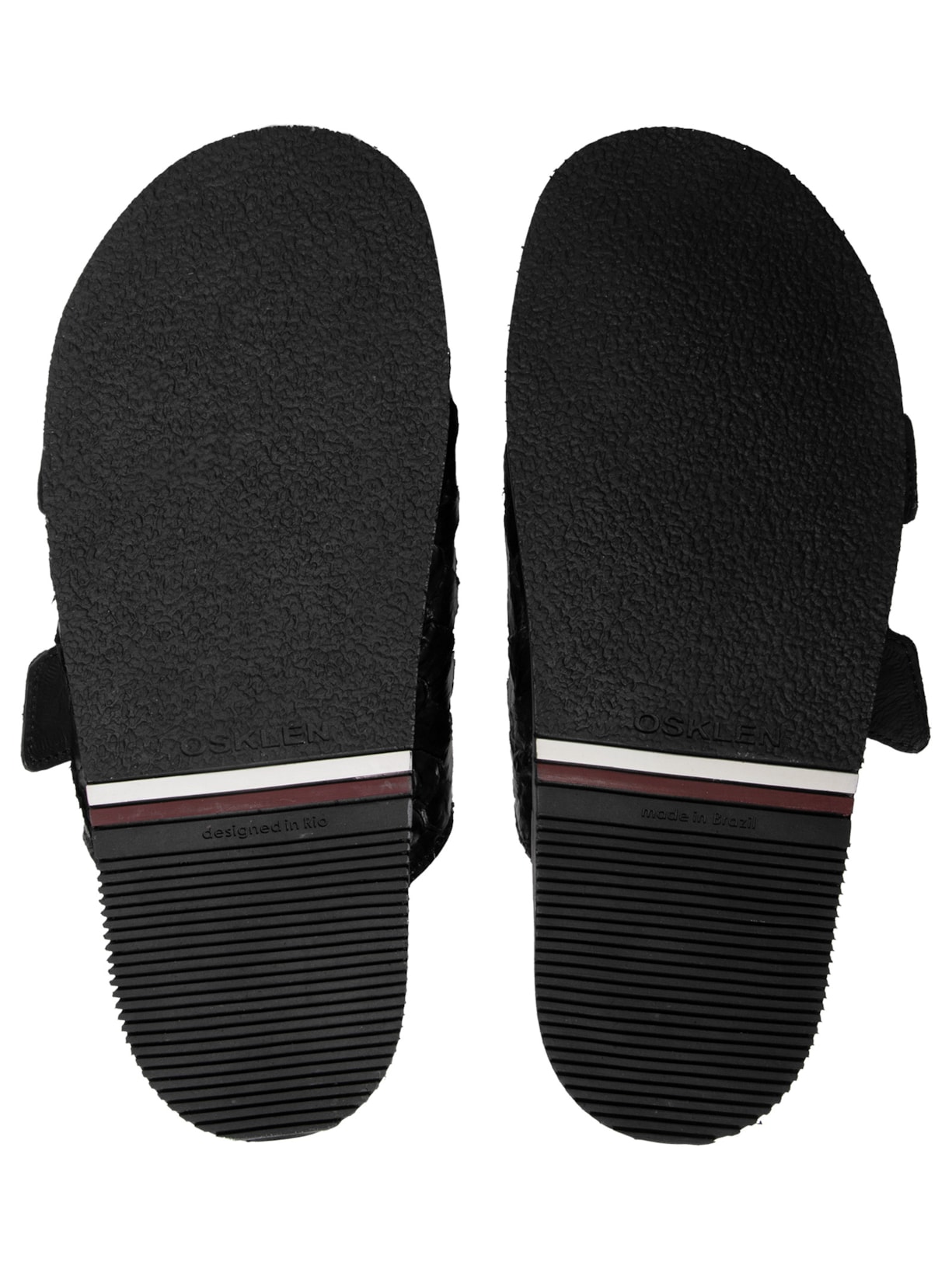 Sandália Feminina Slide Tiras Pirarucu Preto Osklen