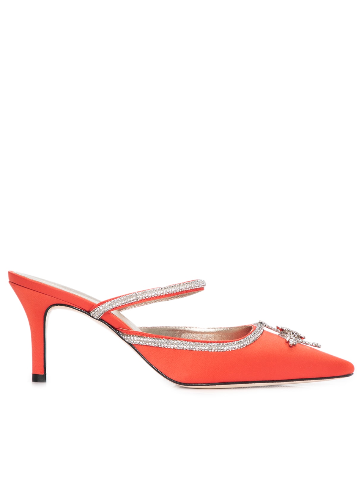 Sandália Feminina Slingback Salto Baixo Chiara - Laranja