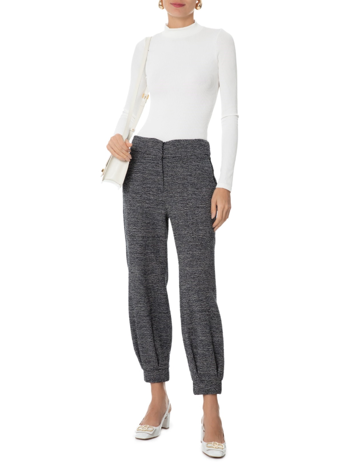 Sandália Feminina Slingback Verniz Branco Schutz