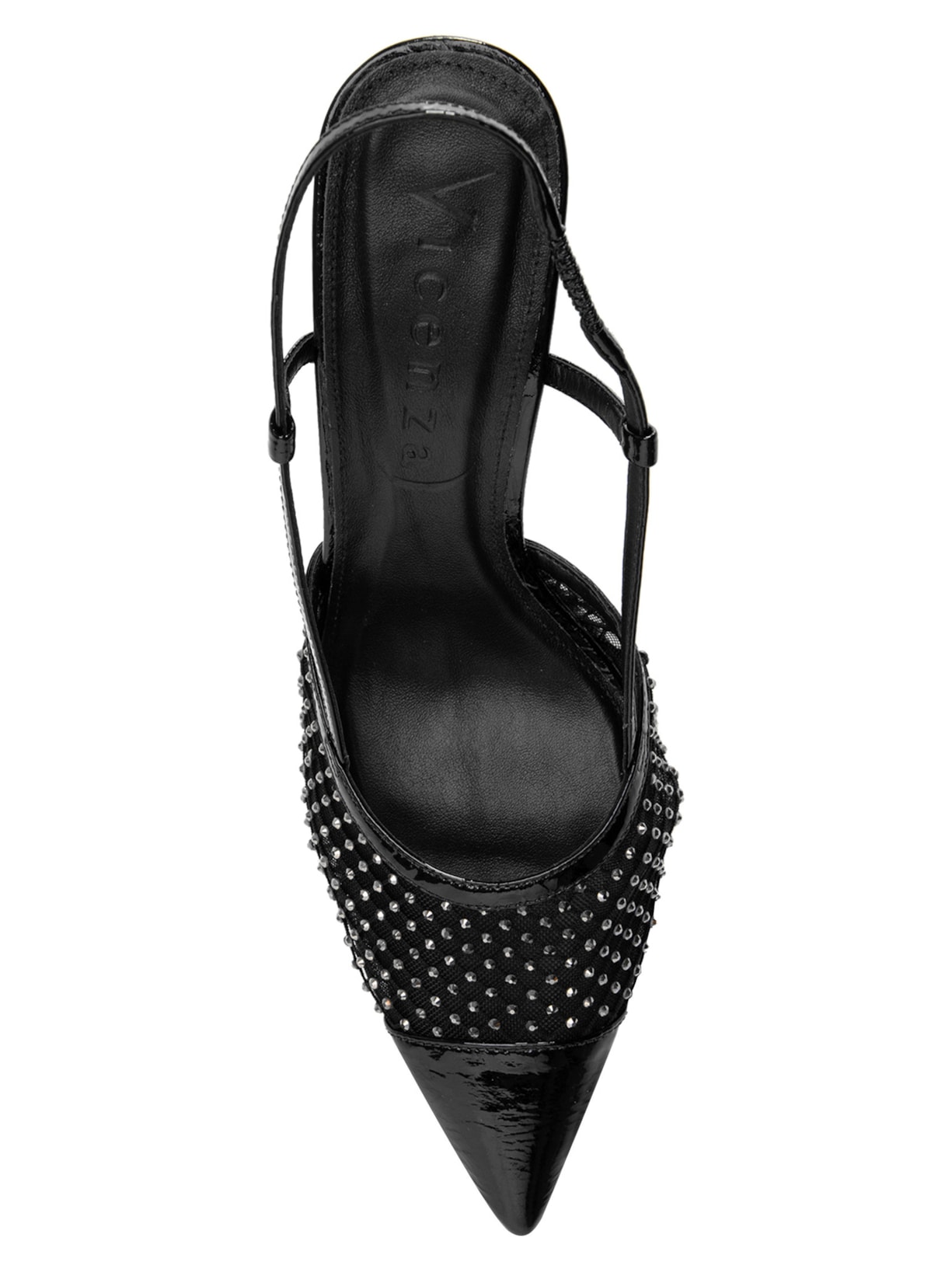 Sandália Feminina Slingback Vitória Preto Vicenza