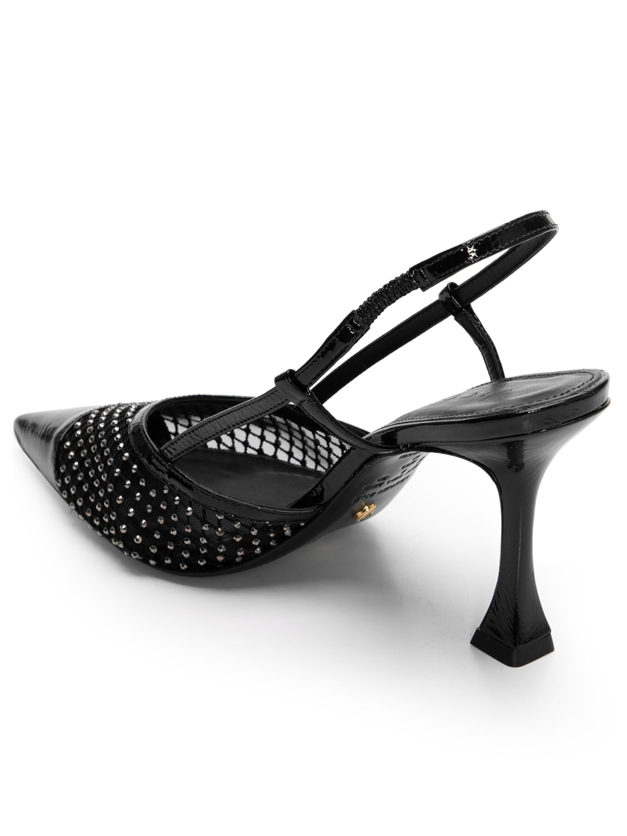 Sandália Feminina Slingback Vitória Preto Vicenza