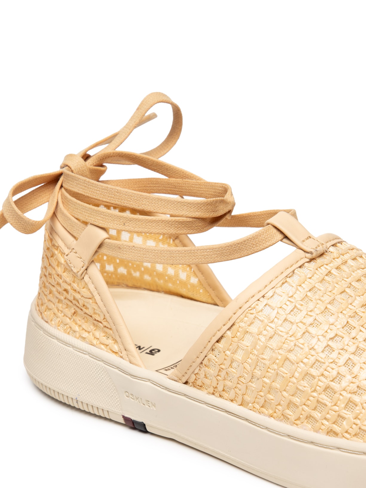Sandália Feminina Soho Tela Ráfia Bege Osklen