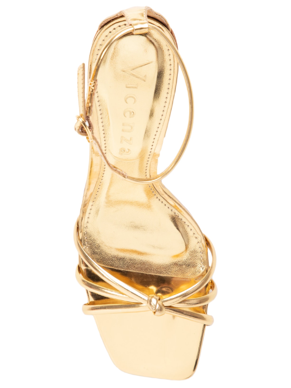 Sandália Feminina Specchio Hard Dourado Vicenza