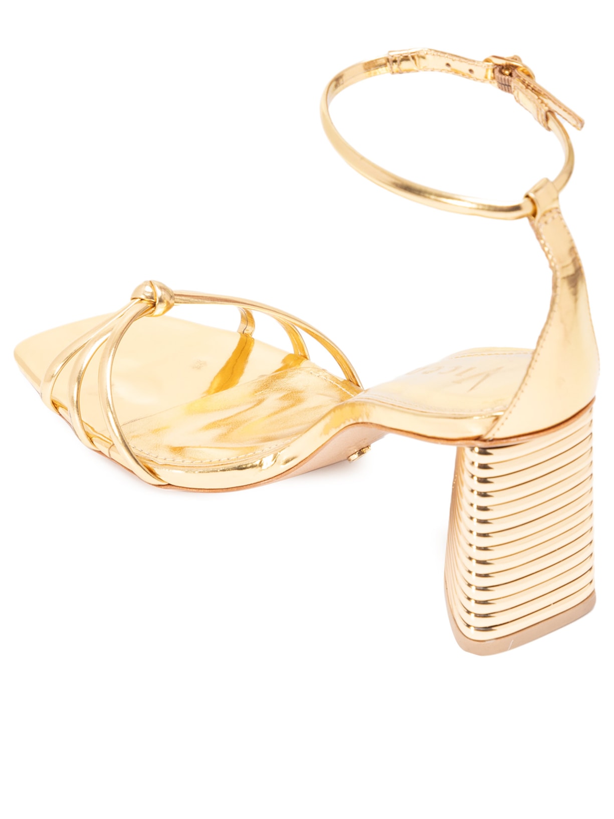 Sandália Feminina Specchio Hard Dourado Vicenza