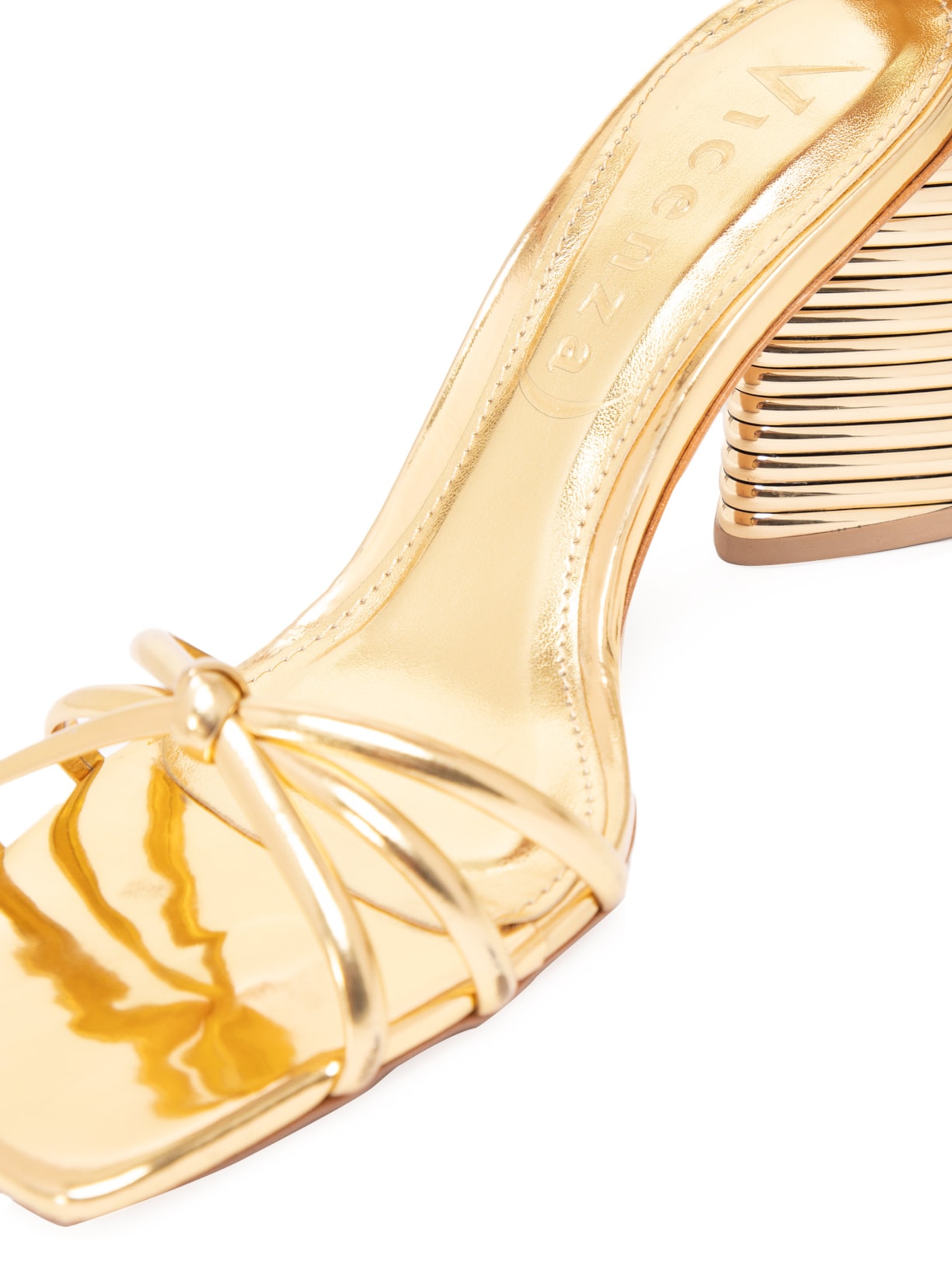 Sandália Feminina Specchio Hard Dourado Vicenza