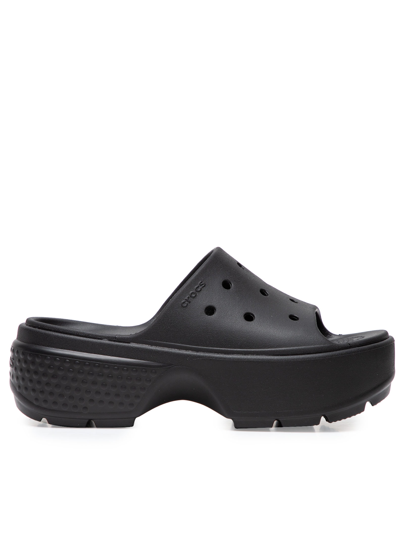 クロスギーツ Crocs - Sandália Feminina Stomp Slide - Preto