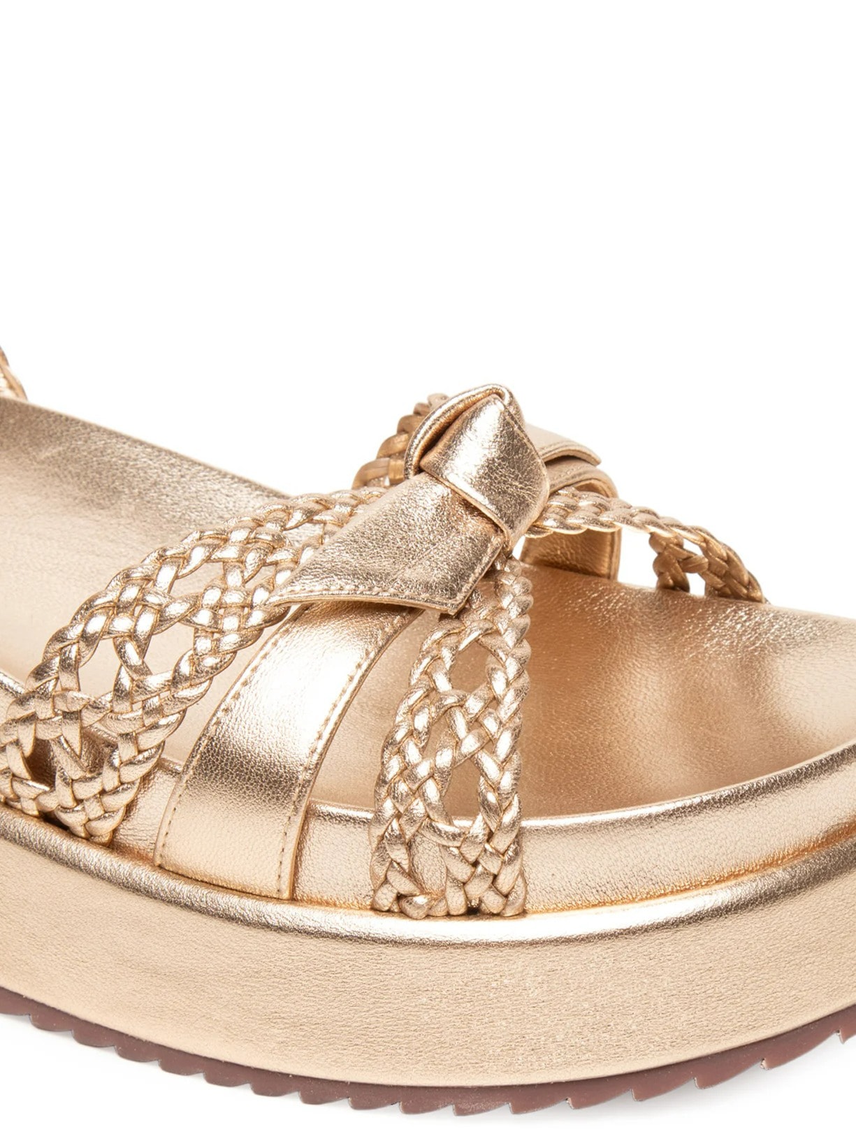 Sandália Feminina Suelita Bounce Woven Dourado Alexandre Birman