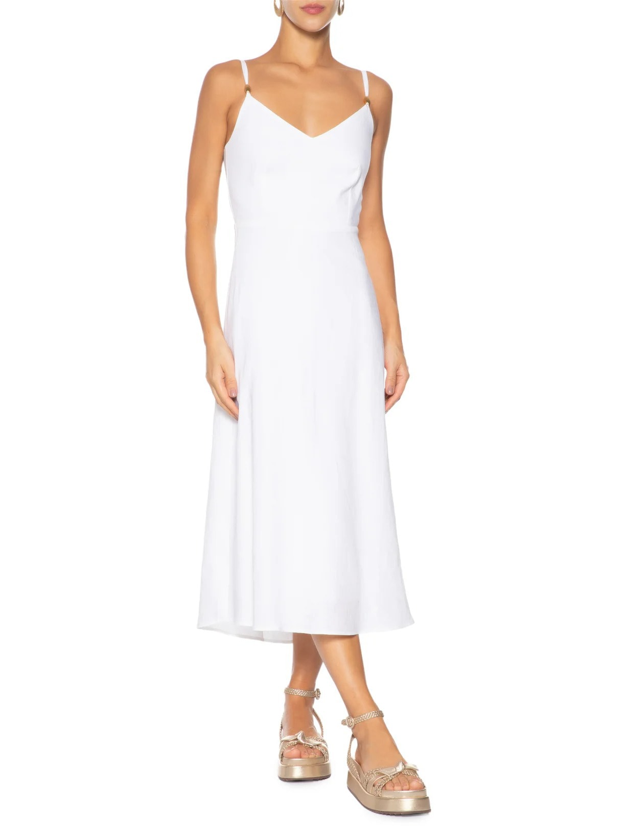 Sandália Feminina Suelita Bounce Woven Dourado Alexandre Birman