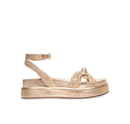 Sandália Feminina Suelita Bounce Woven - Dourado