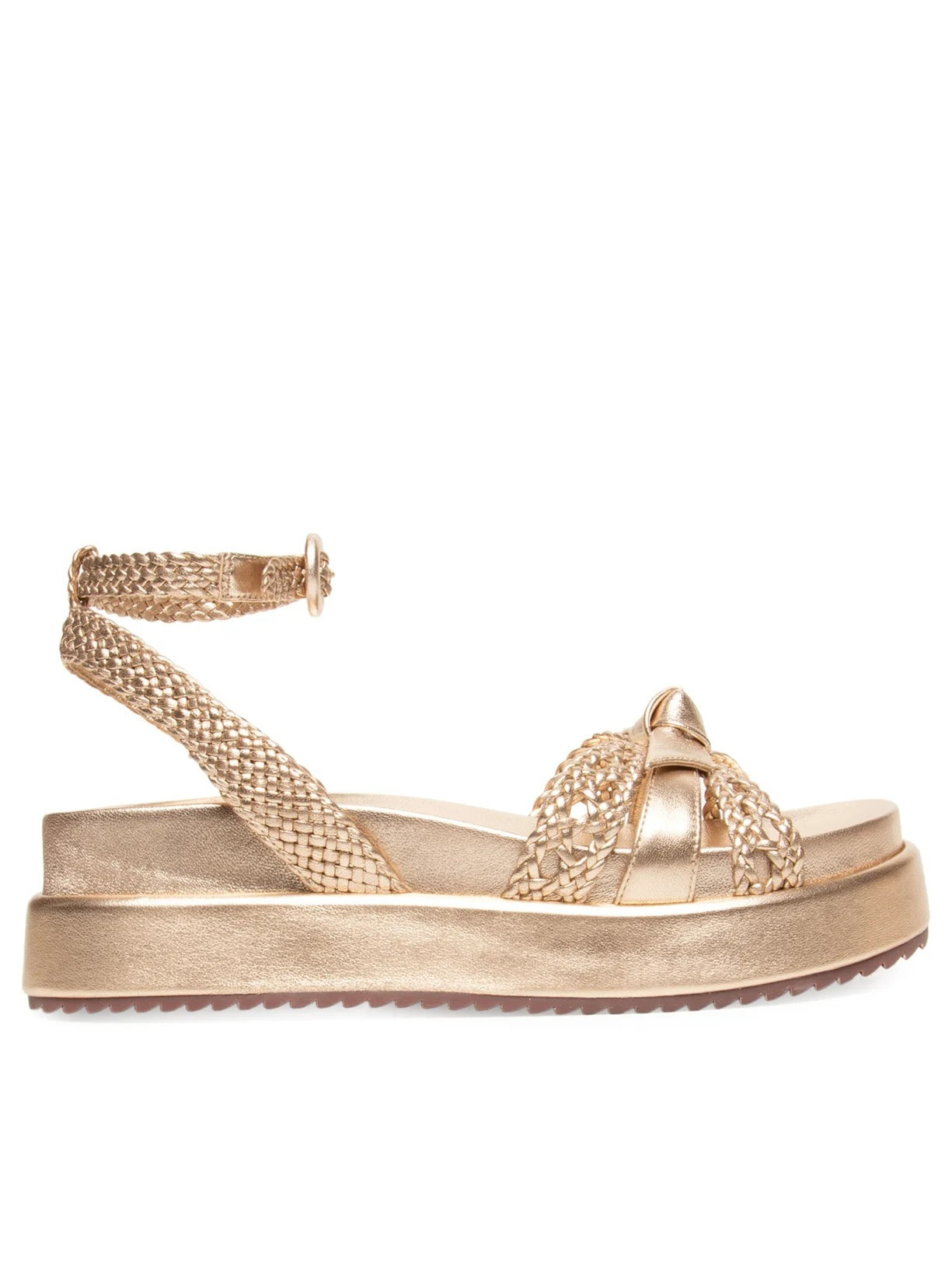 Sandália Feminina Suelita Bounce Woven - Dourado