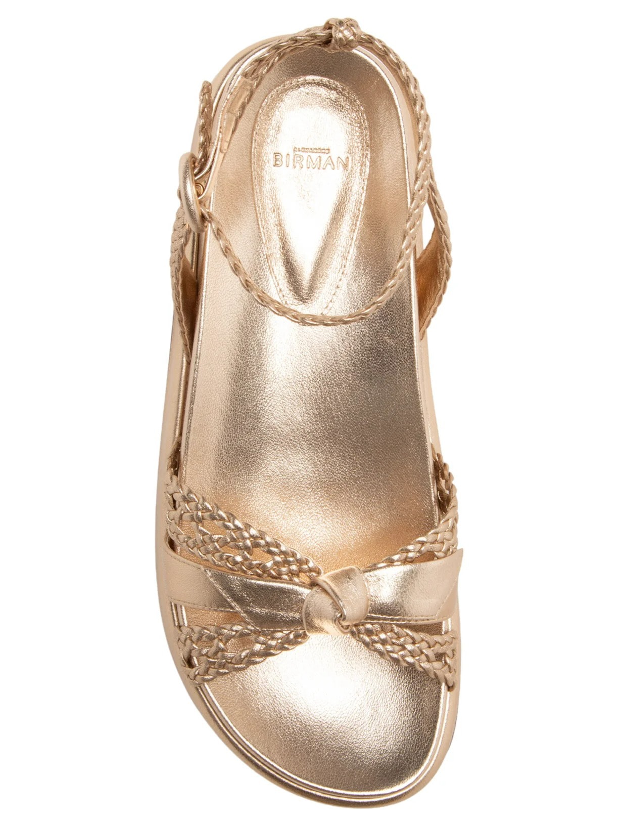 Sandália Feminina Suelita Bounce Woven Dourado Alexandre Birman