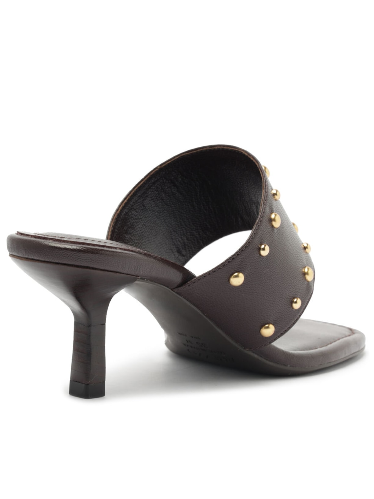 Sandália Feminina Tachas Metálicas Marrom Arezzo
