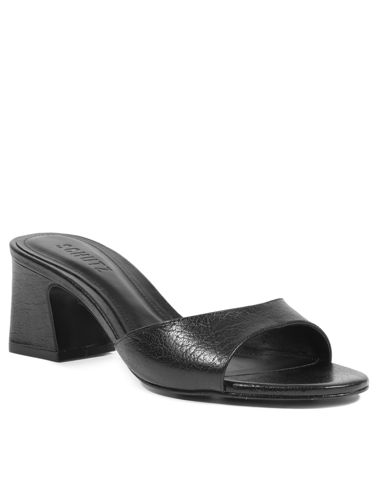 Sandália Feminina Tamanco Baixo Preto Schutz