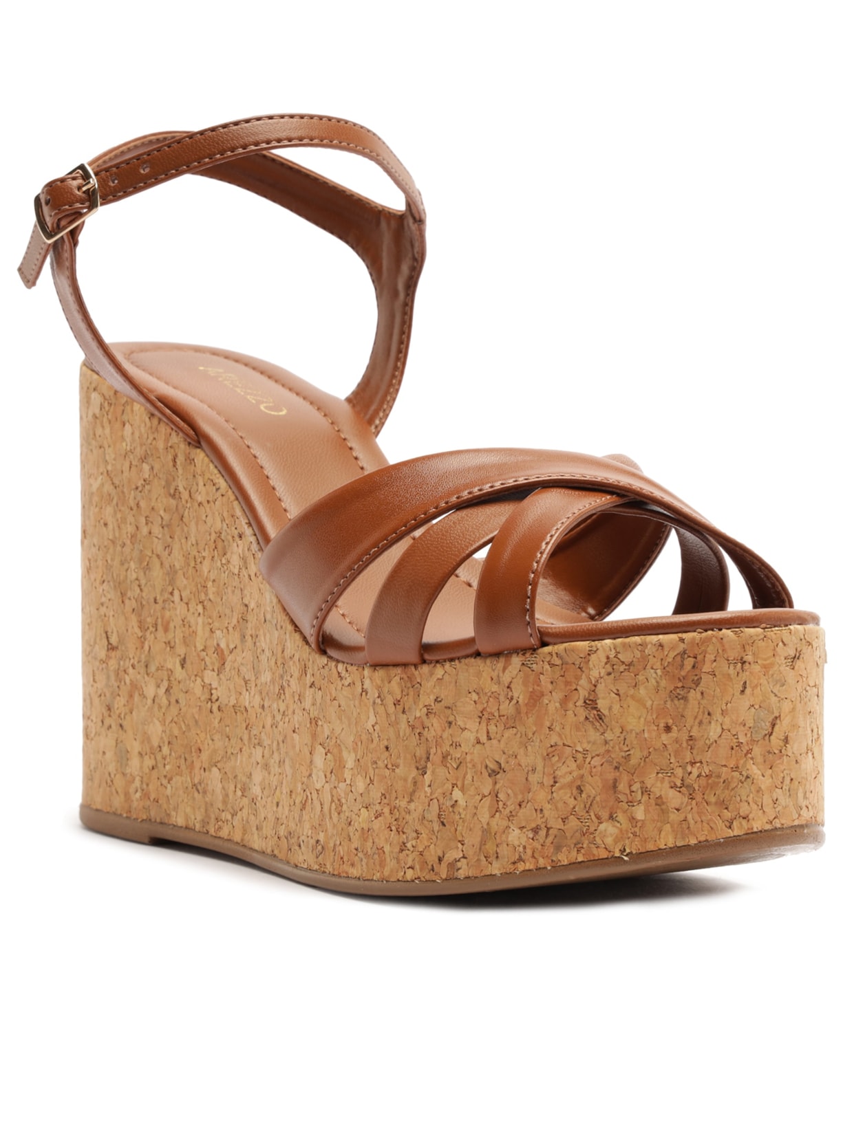 Sandália Feminina Tamanco Cortiça Marrom Arezzo