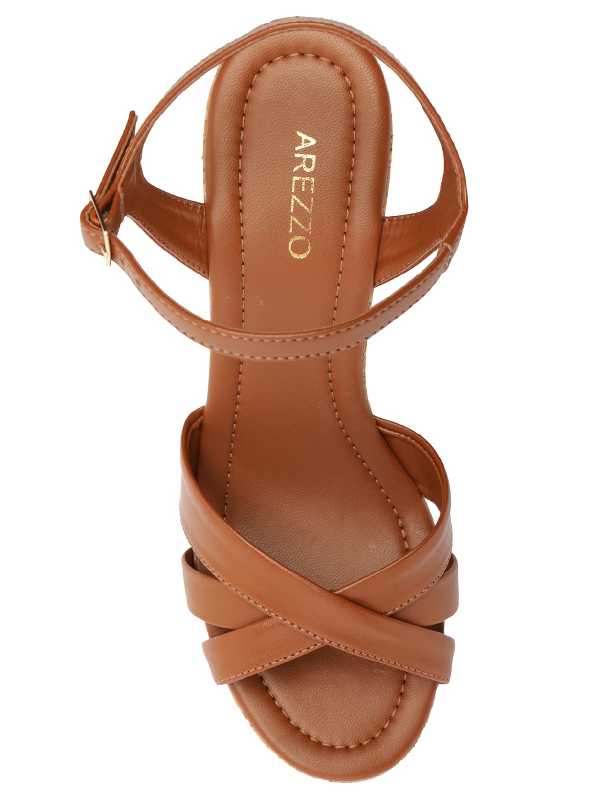 Sandália Feminina Tamanco Cortiça Marrom Arezzo