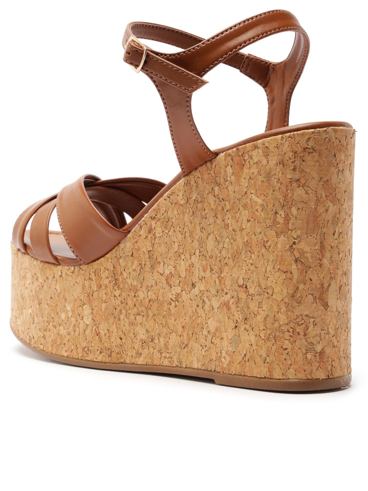 Sandália Feminina Tamanco Cortiça Marrom Arezzo