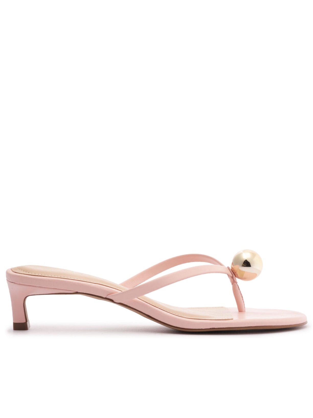 Sandália Feminina Tamanco Fino Metais Geométricos - Rosa