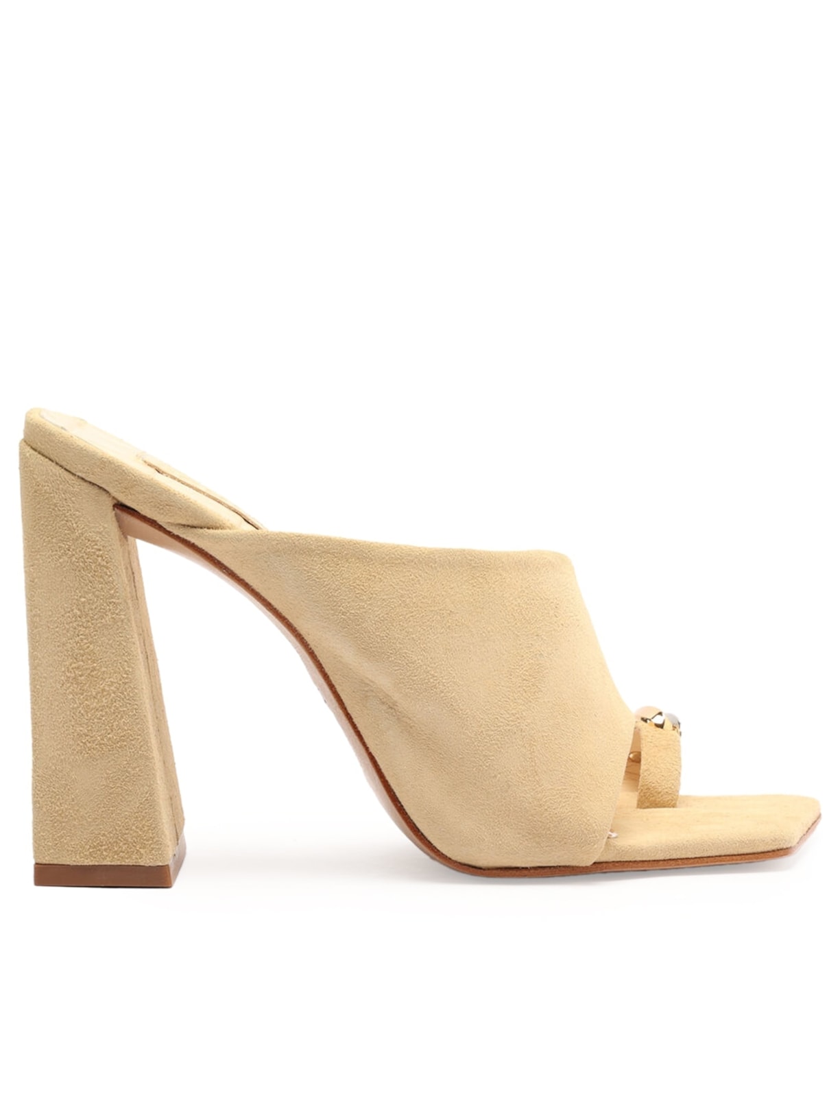 Sandália Feminina Tamanco Jodie Camurça - Bege