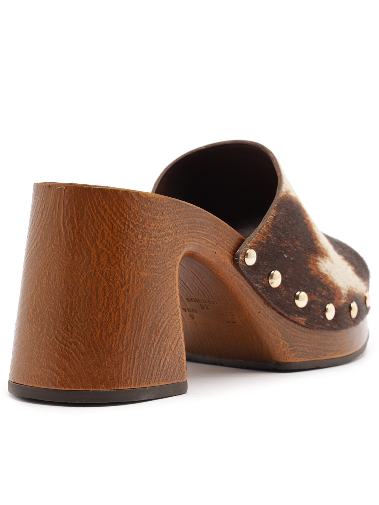 Sandália Feminina Tamanco Pelo Milka Animal Print Arezzo