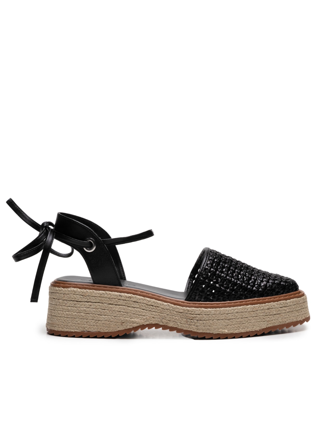 Sandália Feminina Tela Tra/E Buda - Preto