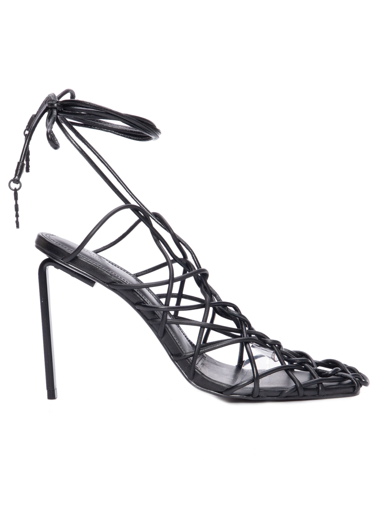 Sandália Feminina Tiras Couro Trançada - Preto