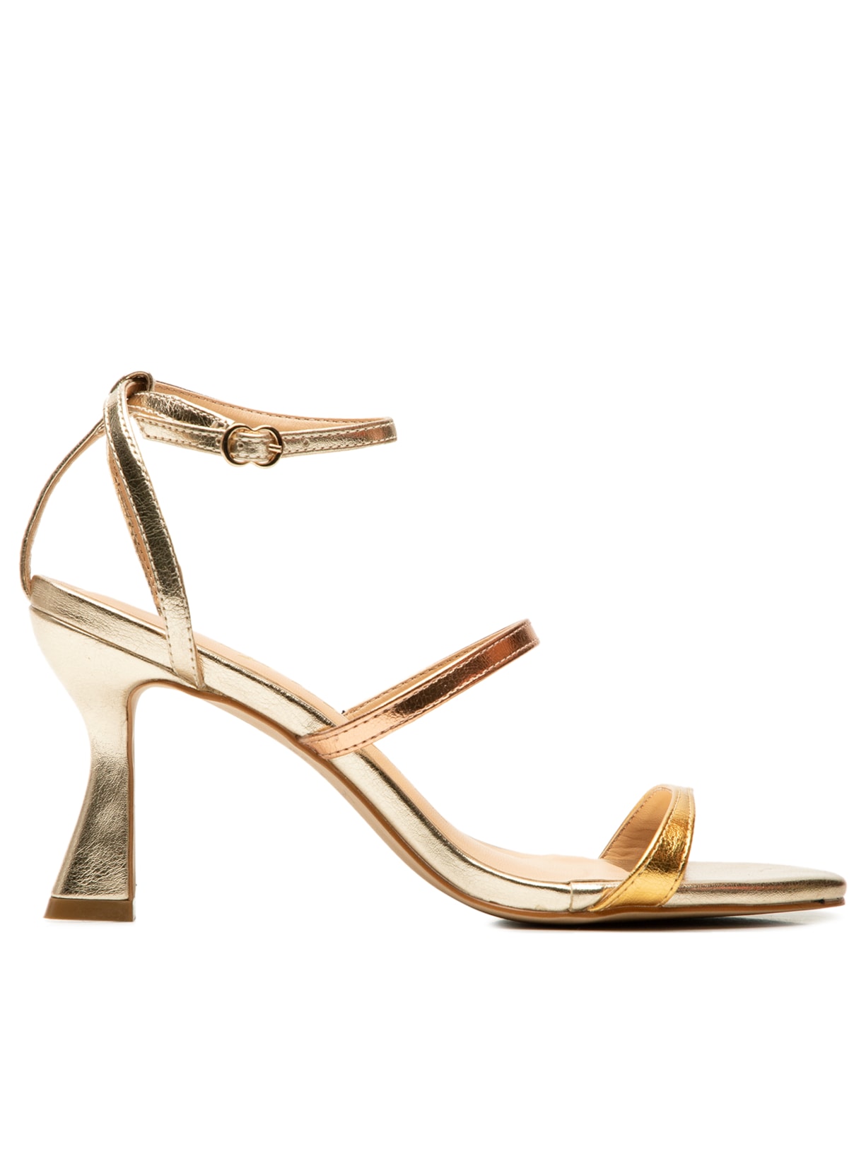 Sandália Feminina Tiras Finas - Dourada