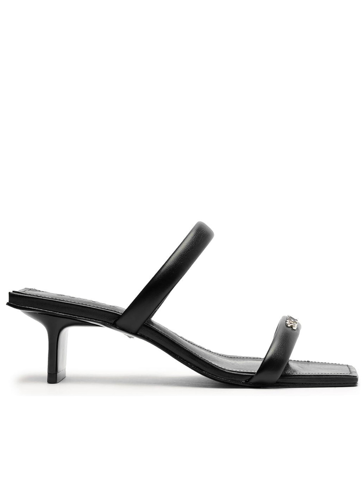 Sandália Feminina Tiras Médias Salto Baixo - Preto