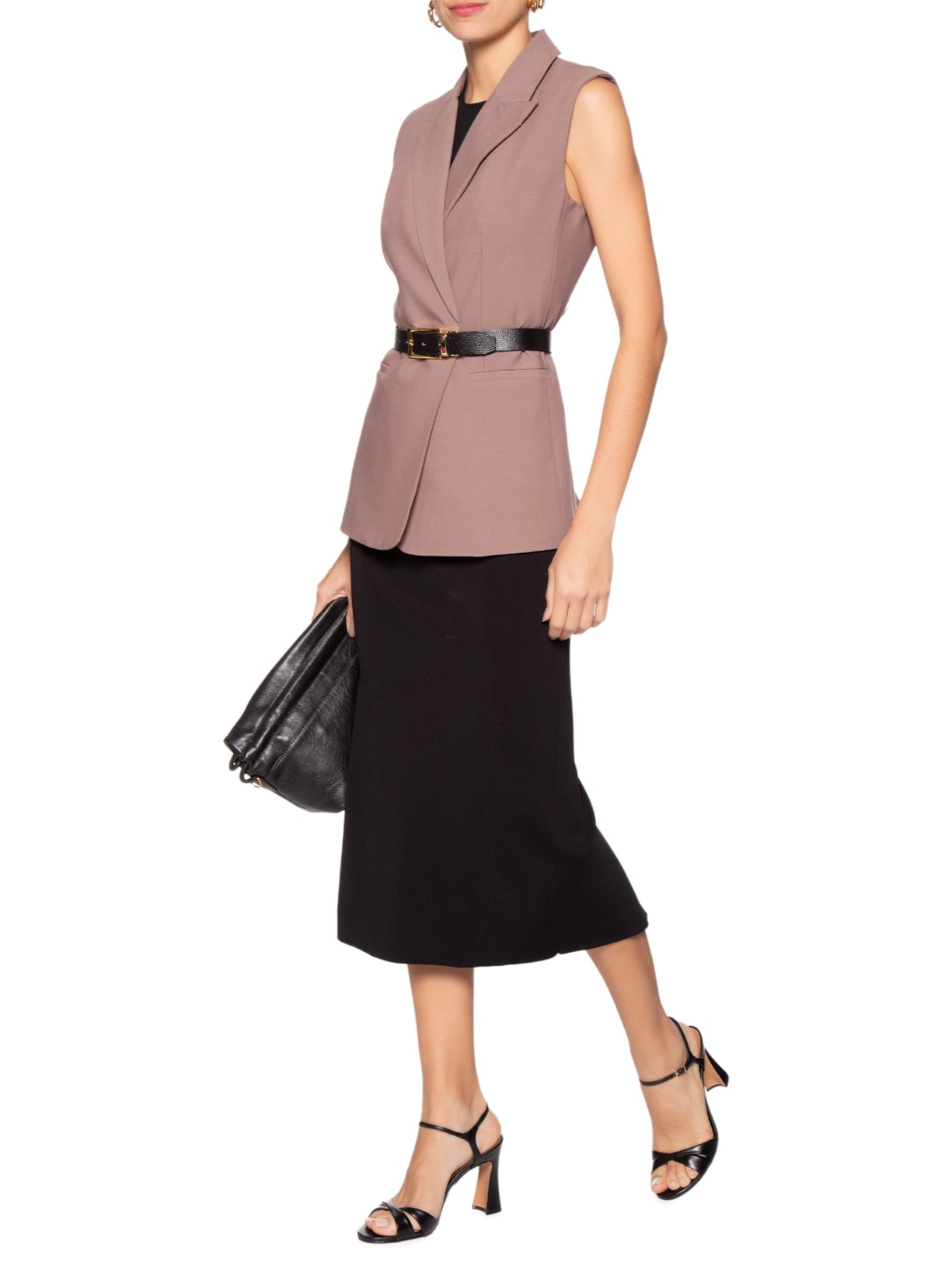 Sándalia Feminina Tourino Leather Preto Arezzo