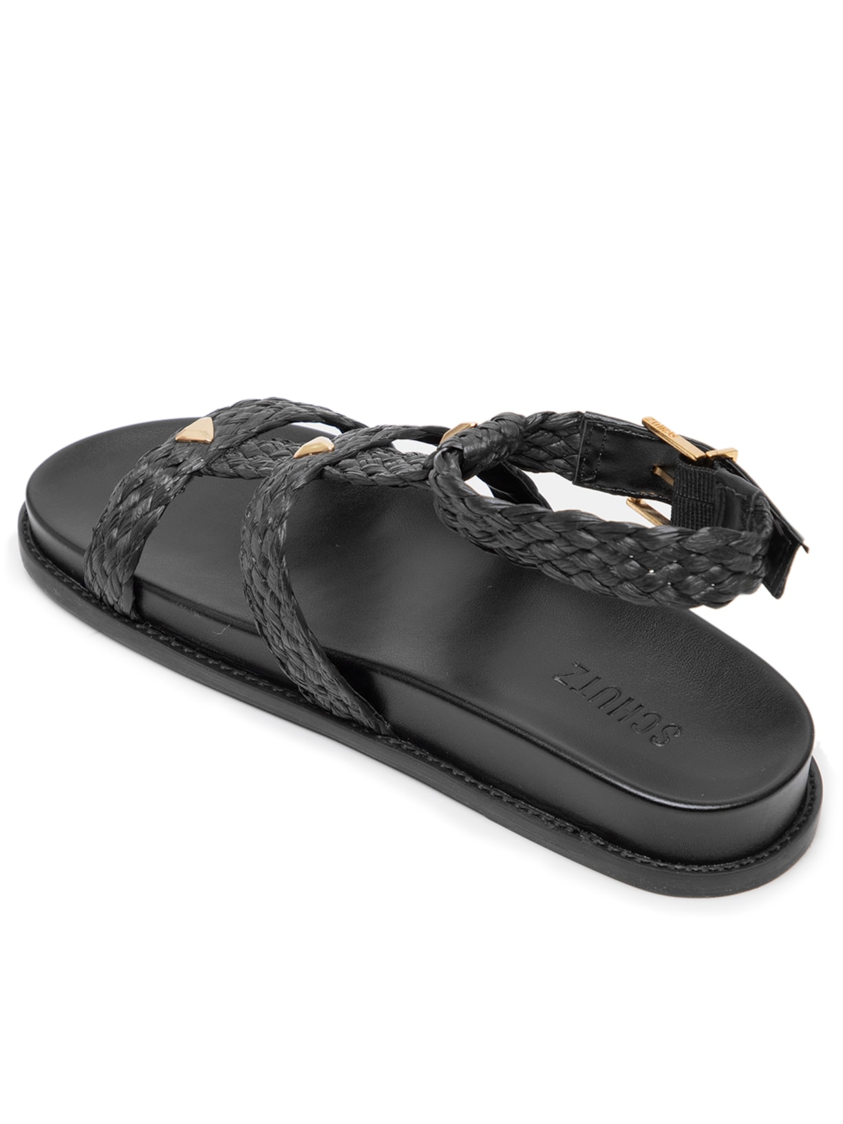 Sandália Feminina Trançada Preto Schutz