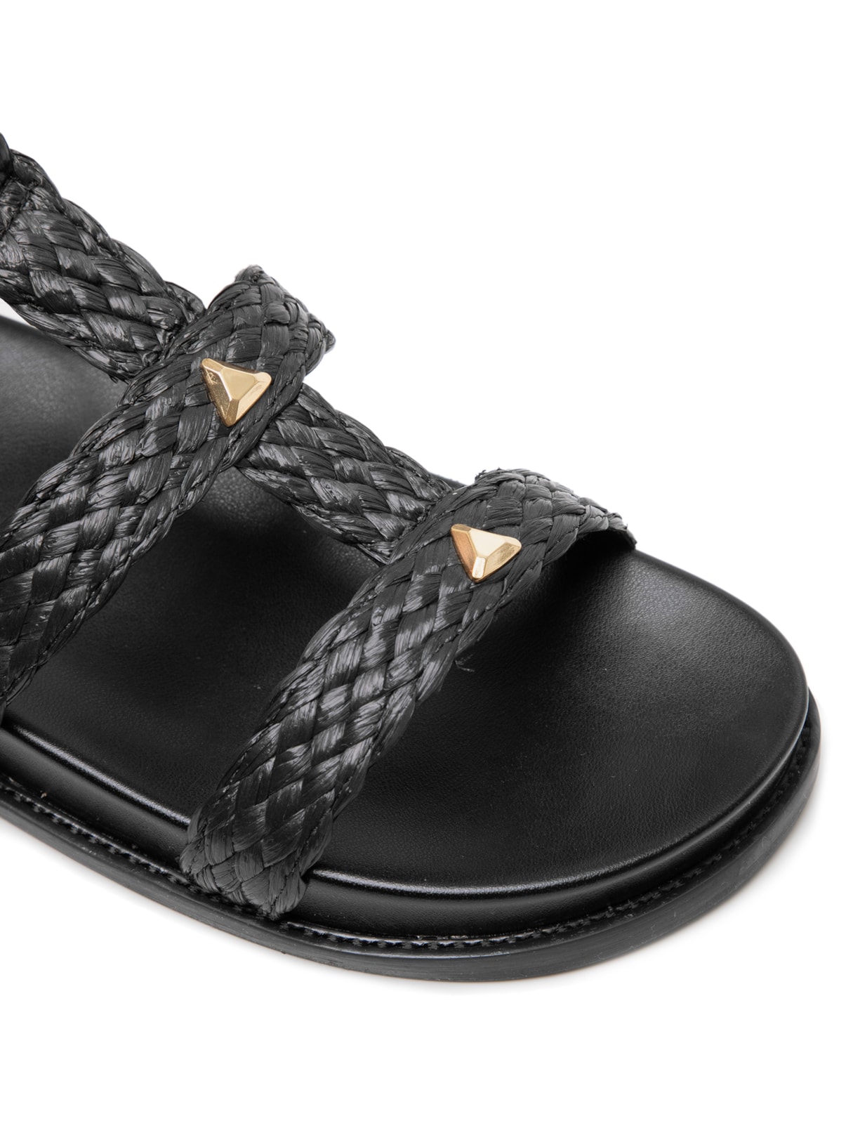 Sandália Feminina Trançada Preto Schutz