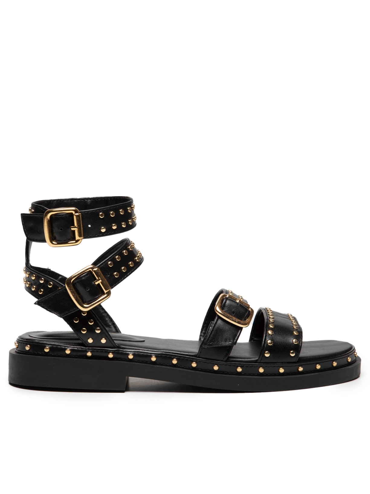 Sandália Feminina Tratorada Grease - Preto