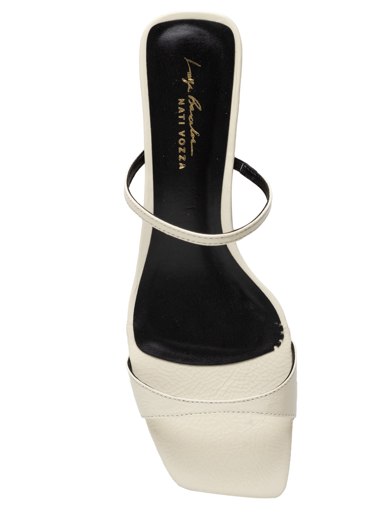 Sandália Feminina Verniz Bico Quadrado Salto Baixo Luiza