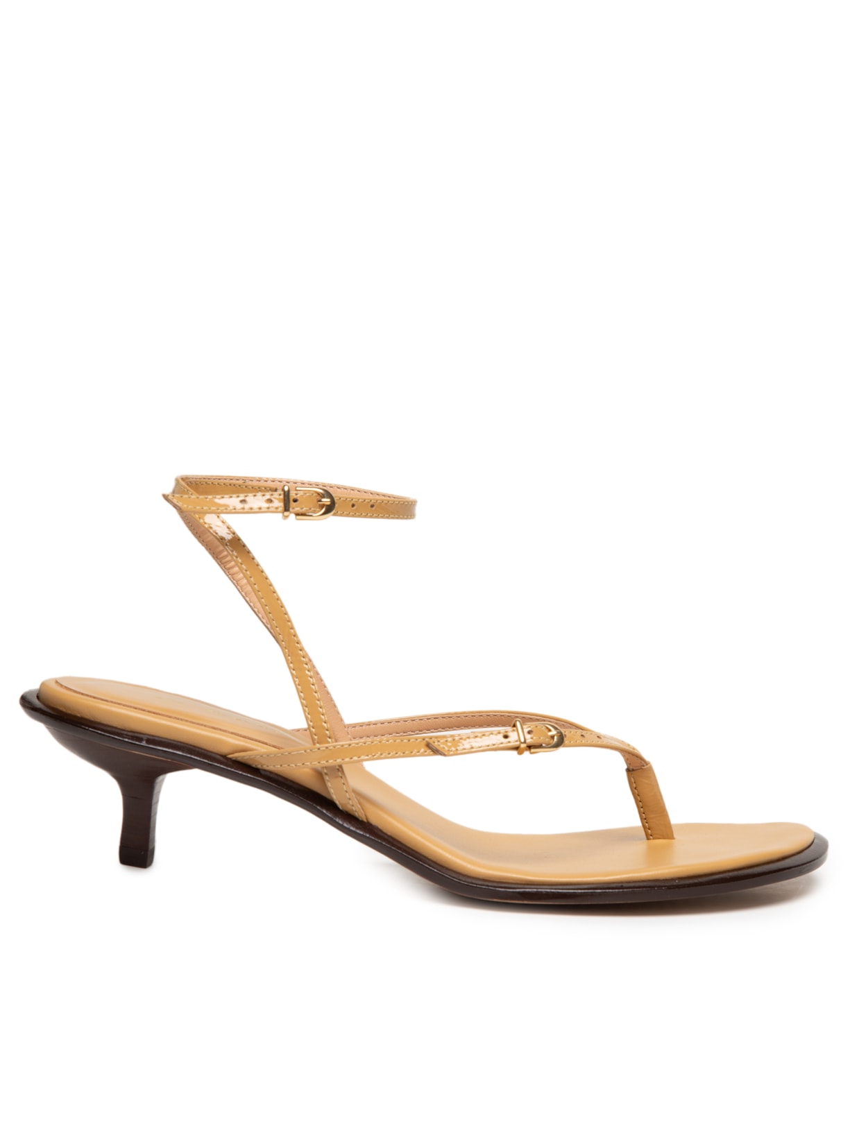 Sandália Feminina Verniz Show Bege Luiza Barcelos