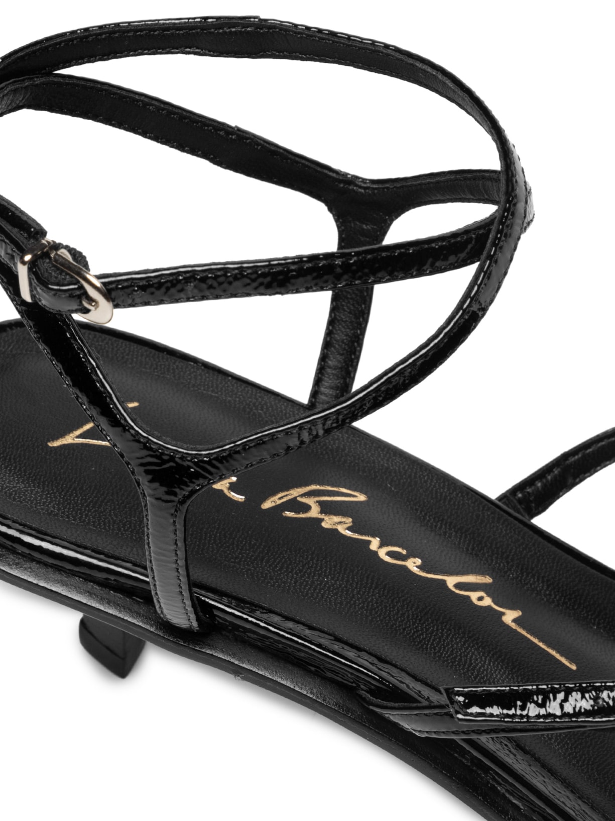 Sandália Feminina Verniz Show Couro Preto Luiza Barcelos