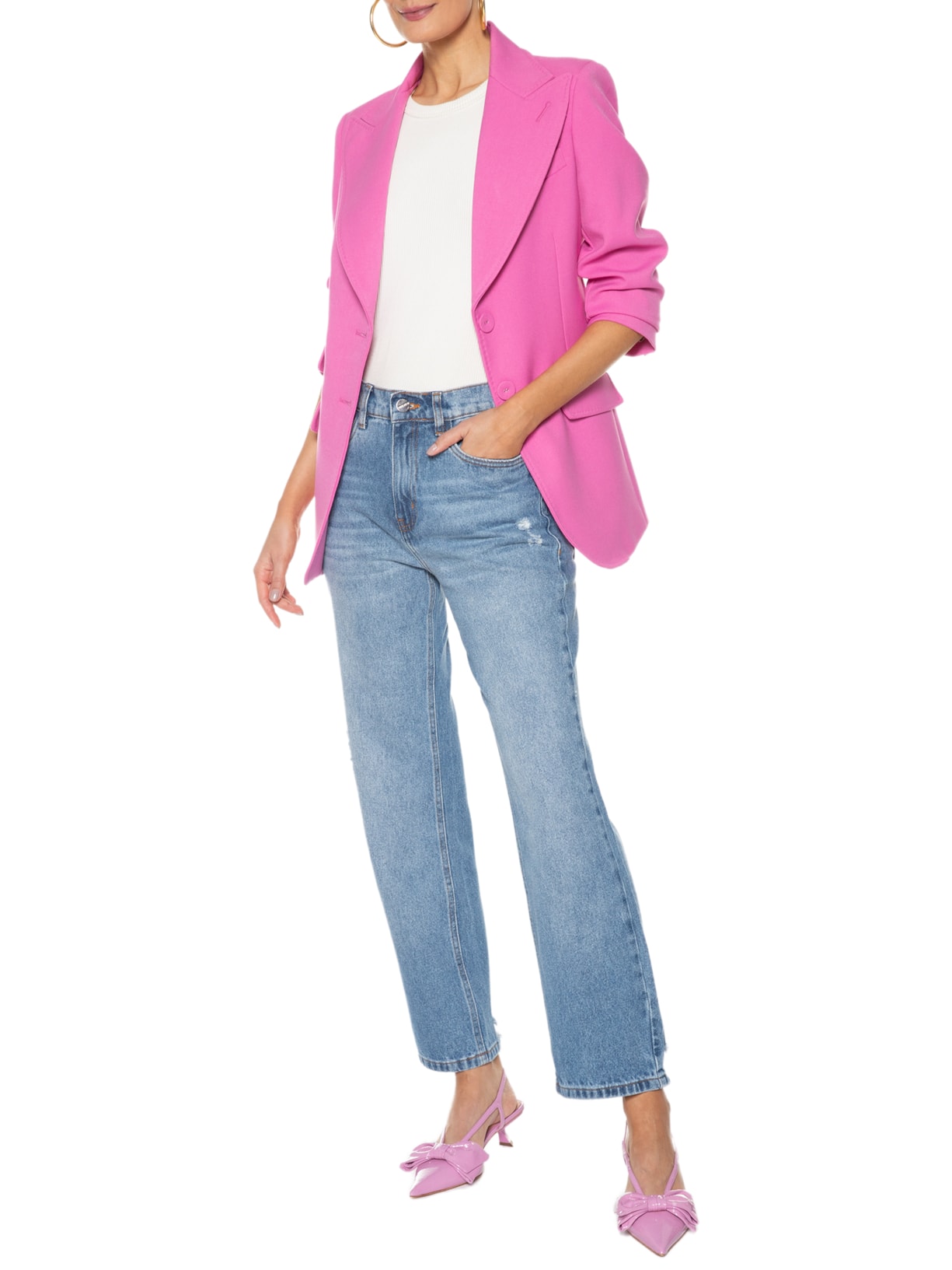 Sandália Feminina Verniz Show Rosa Vicenza