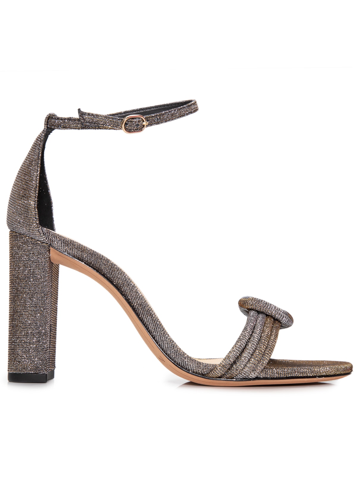 Sandália Feminina Vicky 90 Fabric - Prata