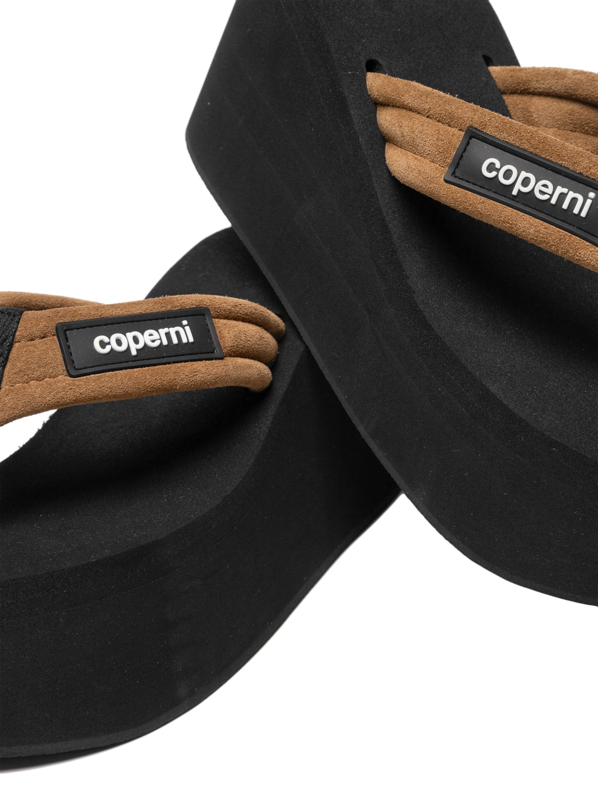 Sandália Feminina Wedge Marrom Coperni