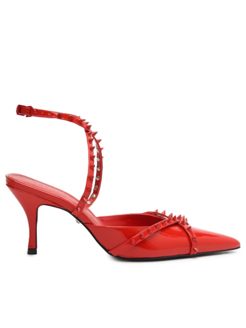 Sandália Feminina Zoey Pump Verniz - Vermelho